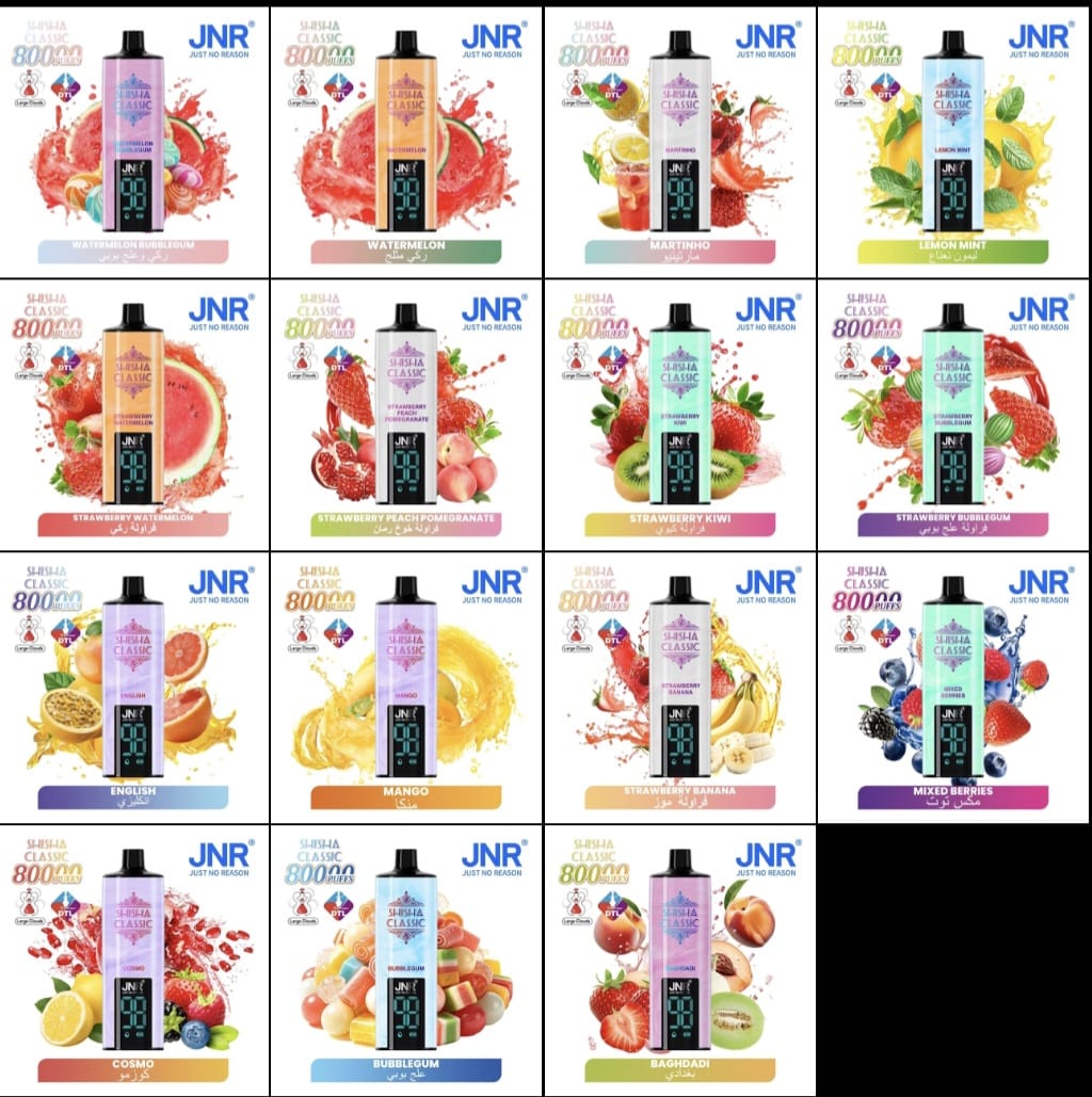 JNR Shisha Classic 80000 Puffs Disposable Vape Dubai | 15 Flavours – VapoUAE