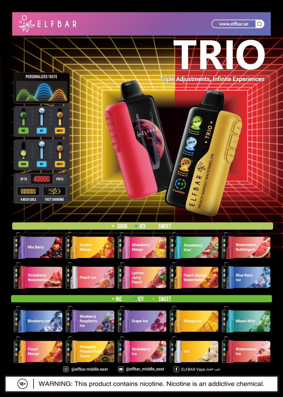 Elf Bar TRIO 40000 Puffs Disposable Vape Dubai