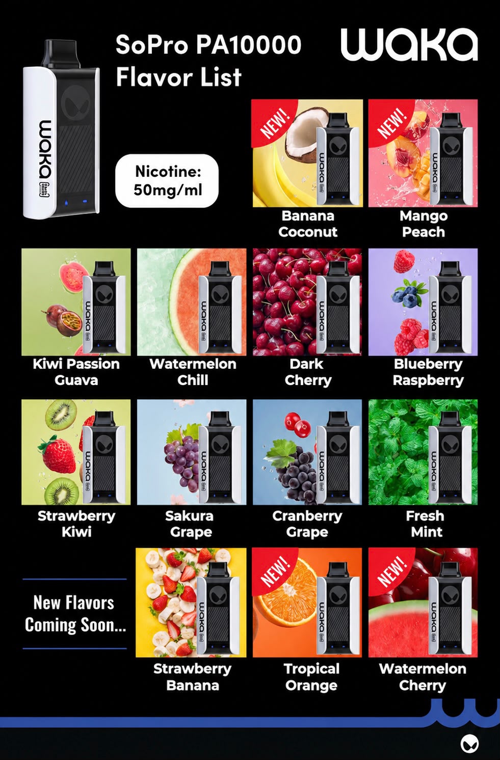 WAKA SoPro PA10000 Disposable Vape – 13 Flavors