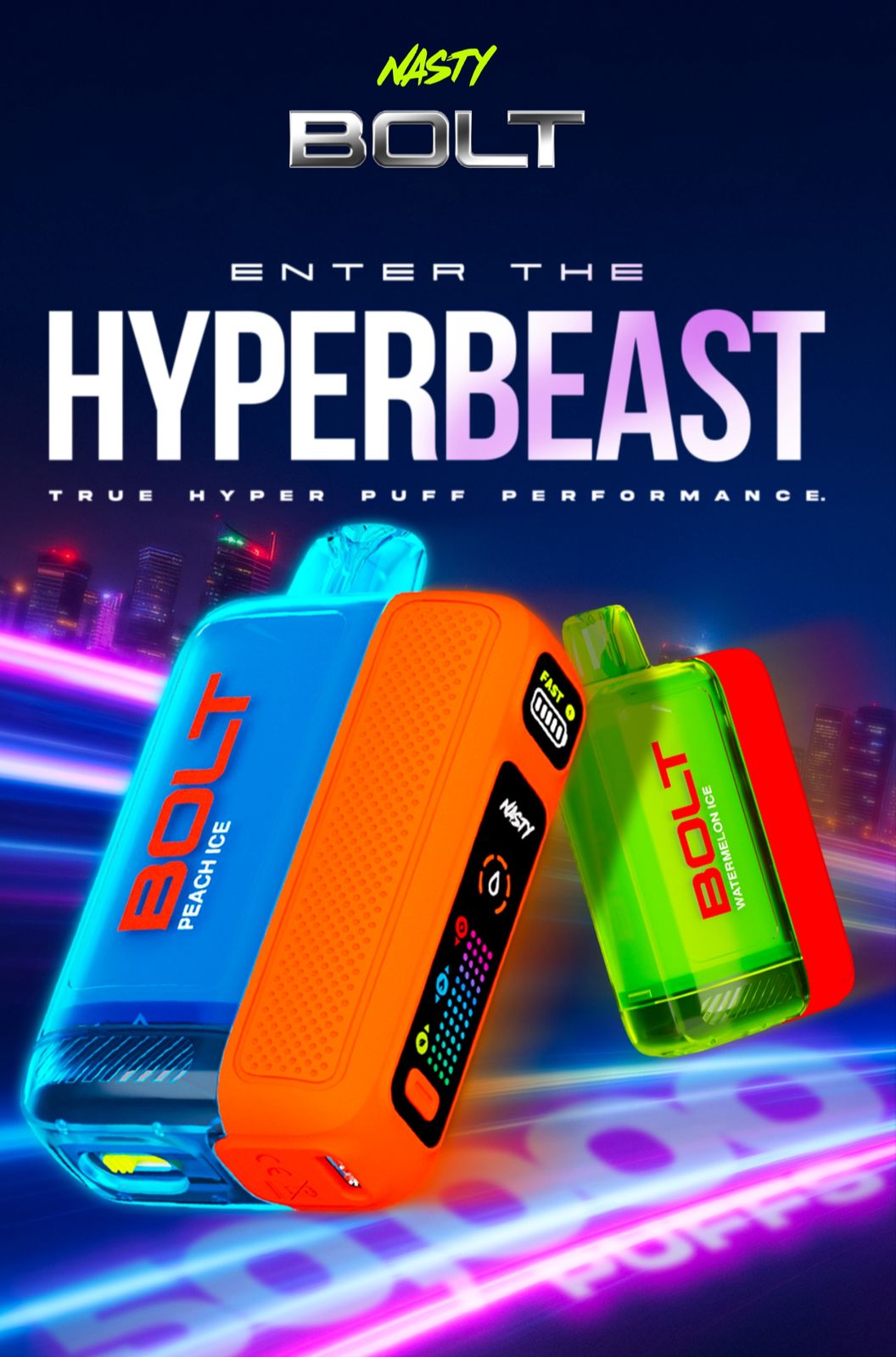 Nasty Bolt Hyperbeast 50K Puffs Disposable Vape Dubai | 16 Flavours